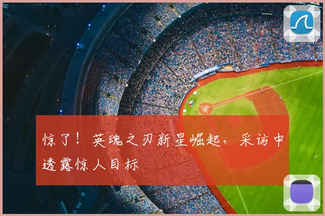 惊了！英魂之刃新星崛起，采访中透露惊人目标